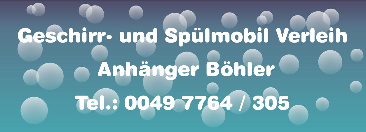 Geschirrmobil Geschirrsp�lmobil B�hler Anh�nger