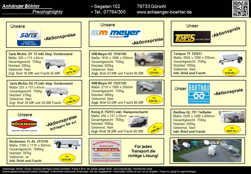 �Bersicht PReis Aktion